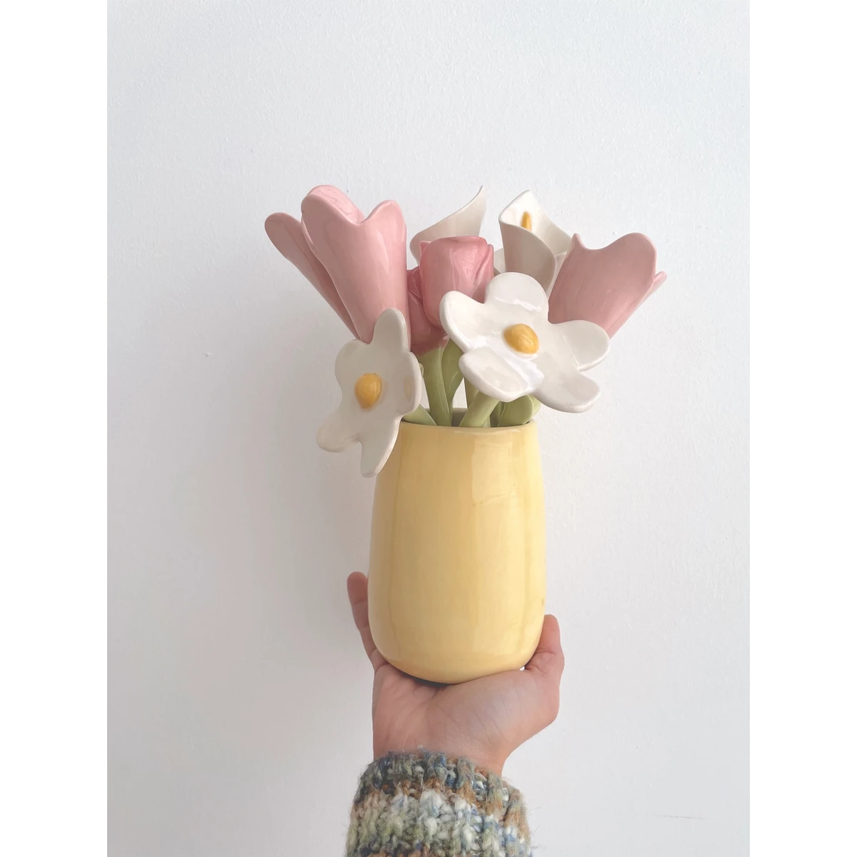Keramik-Gänseblümchen – handgefertigter dekorativer Blumenstiel