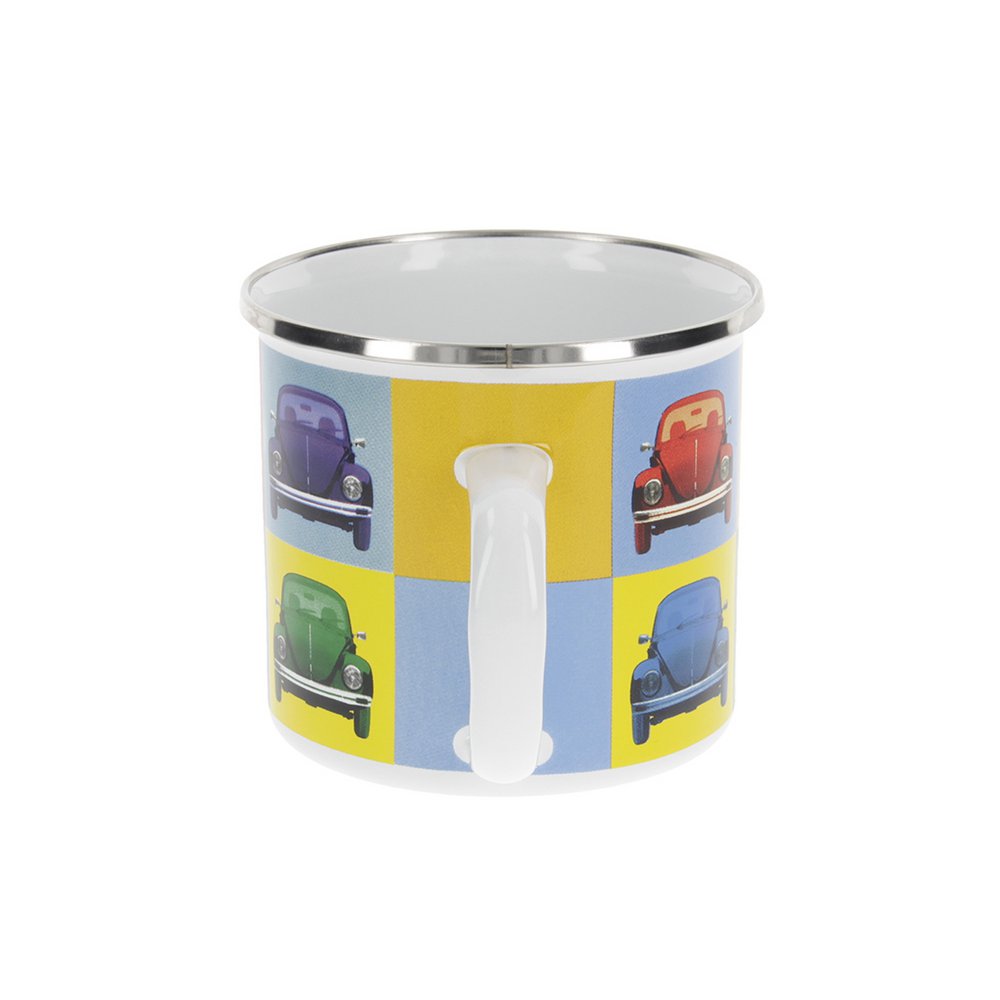 Volkswagen VW Kever Emaille Mok 500ml in Geschenkverpakking - Veelkleurig