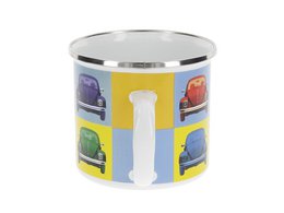 Volkswagen VW Käfer Emaille Becher 500 ml in Geschenkbox - Mehrfarbig
