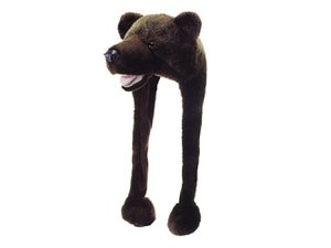 Pluche muts bruine beer, 55cm