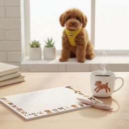 Pad de bureau hebdomadaire d'amis à fourrure