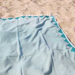 Hammam towel organic cotton Kestane ocean green