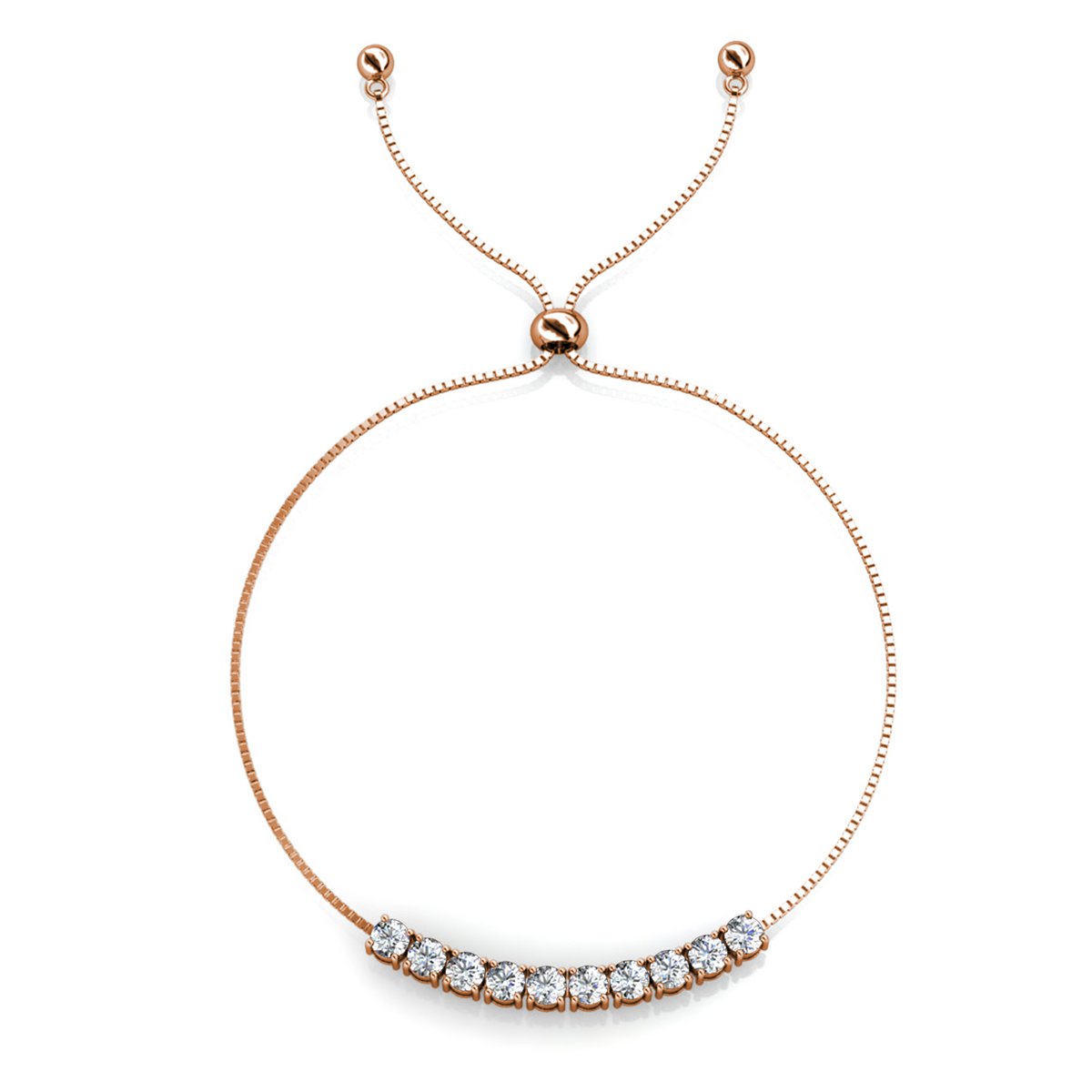Pulsera Crystal Mia - Oro rosa y cristal