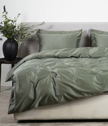 Set biancheria da letto in raso Solid Green Tree