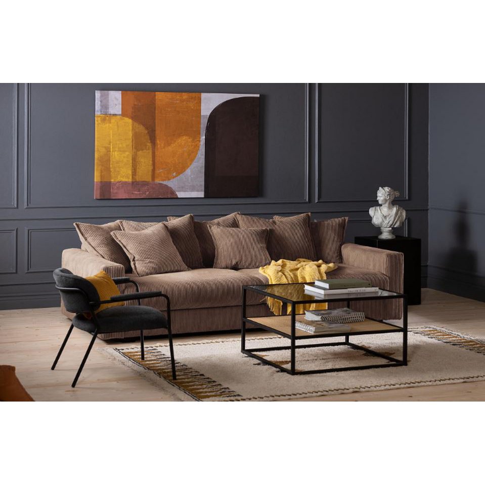ELSA 3-seater sofa Nougat removable & washable covers