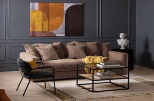 ELSA 3-seater sofa Nougat removable & washable covers