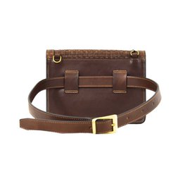 LEREN DAMESTAS 21,5 CM LENGTE X 17 CM HOOGTE