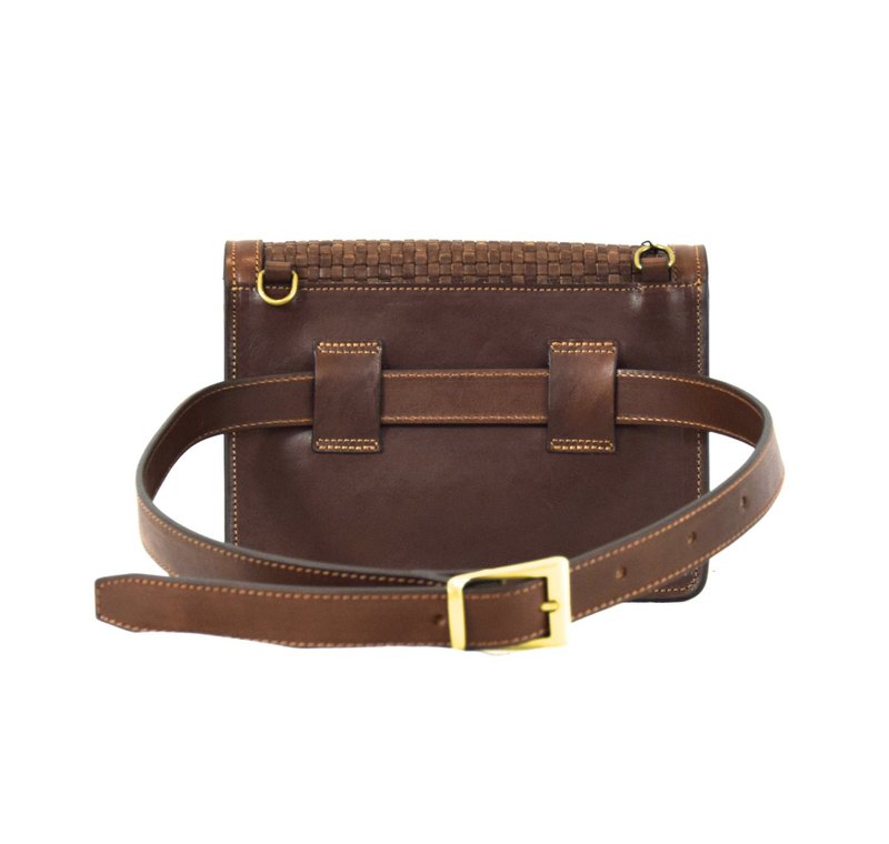 LEREN DAMESTAS 21,5 CM LENGTE X 17 CM HOOGTE
