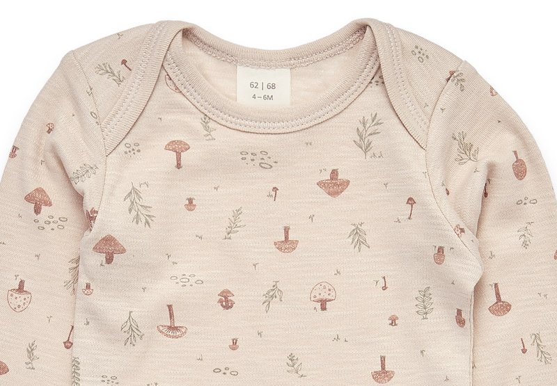 Cuerpo Langarm - Interlock Slubgarn beige