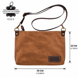 Bolso Bandolera Mujer en Piel de Serraje Universidad 58076