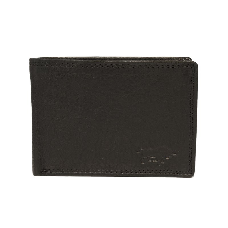 Men's Wallet Billfold Model Of Black Leather