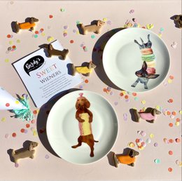 Sweet Wieners - Set of 6 pastry plates