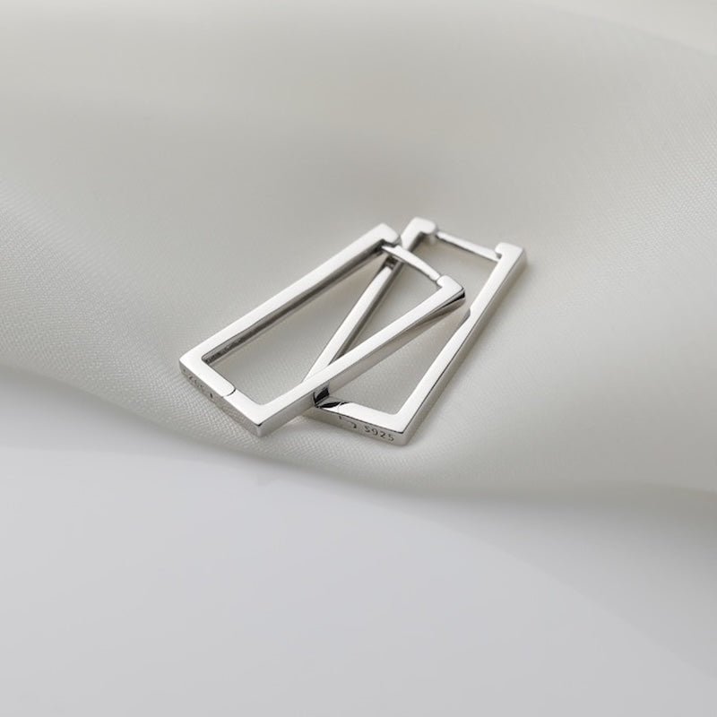 Hoop Square Minimalist Square Hoop Earrings