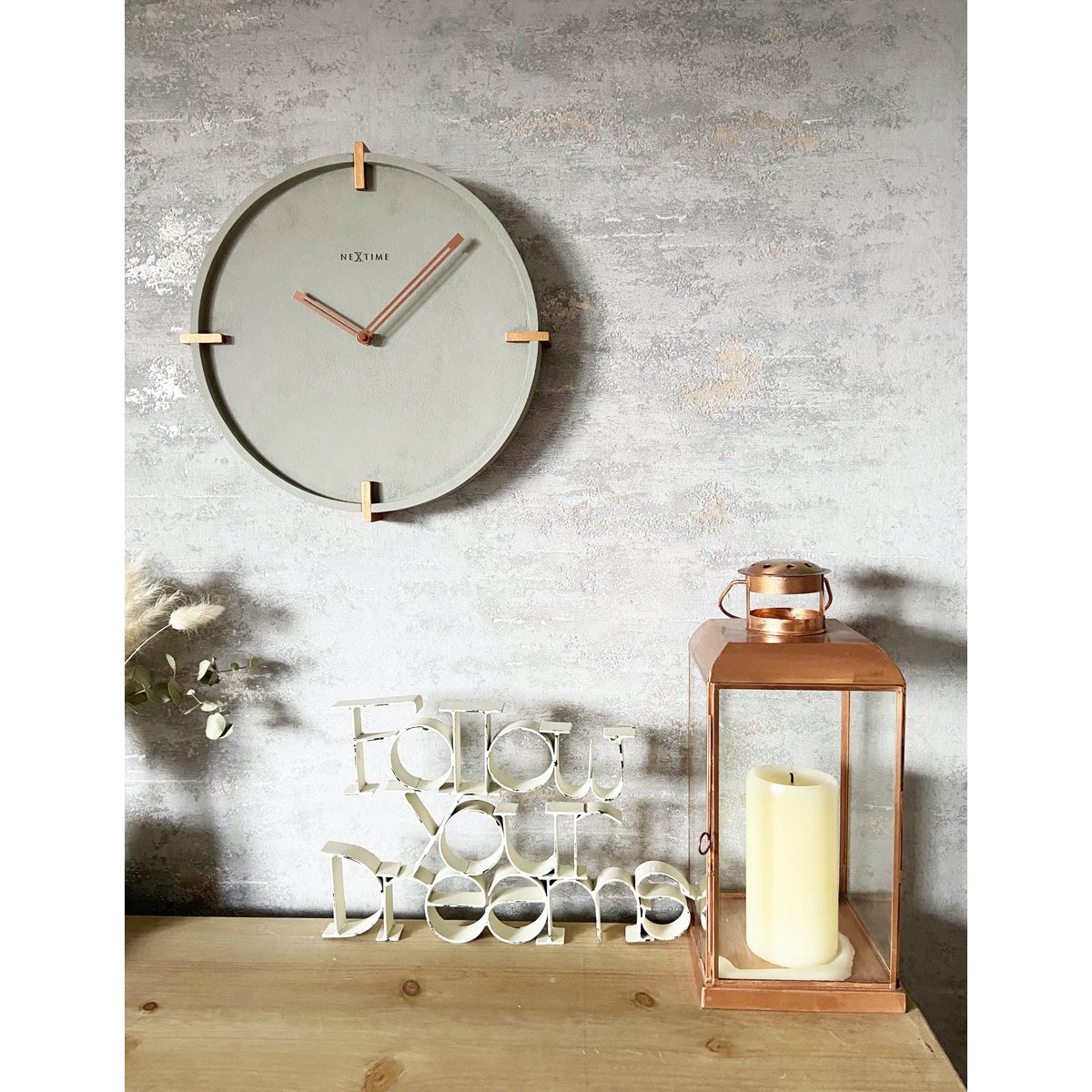 Wandklok - 32 cm - Beton - 'Mohawk Wall'