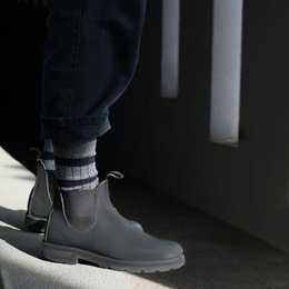 Klue merino wollen sokken gestreept | 41-46 | Grijs