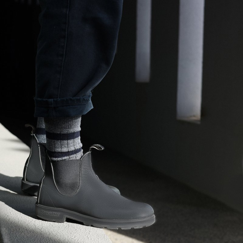 Klue merino wollen sokken gestreept | 41-46 | Grijs