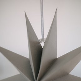 Paper stars set of 3 gray (PU = 6 sets)