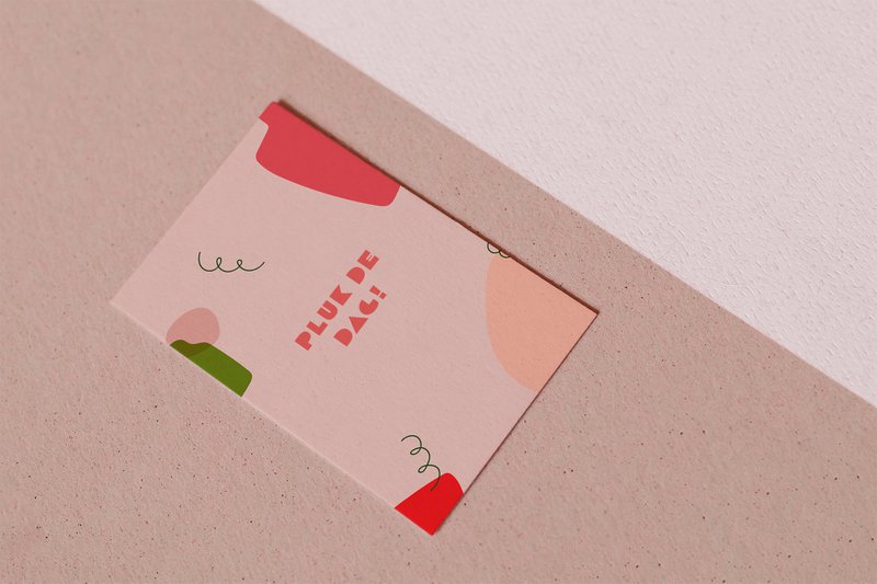 Tarjetas coloridas "Pluk De Dag!"
