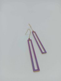 Pendientes esmalte violeta