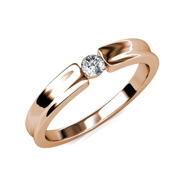 Bague Simplicity - Eller Rosé et Cristal