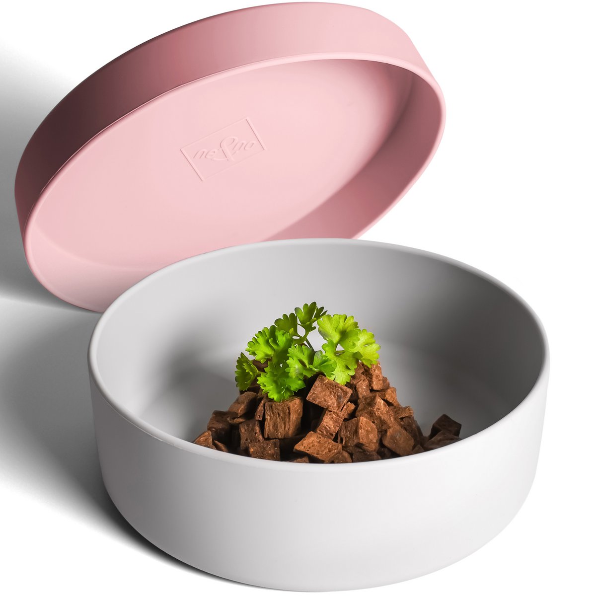 mit Deckel stone grey / rose