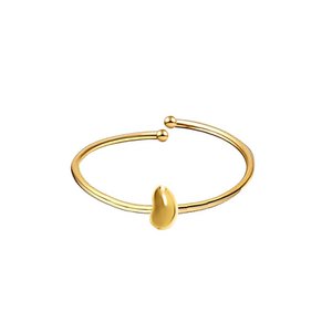 Adjustable Simple Bean Thin Ring