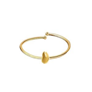 Adjustable Simple Bean Thin Ring
