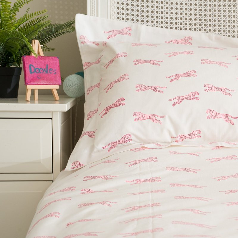 Roze Cheetah-beddengoedsets