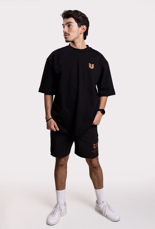 T-shirt oversize incarnata Empire unisex – Sostenibile, durevole, ad alto tasso di rivendita, realizzata in cotone organico da 340 g/m² (!) Logo ricamato