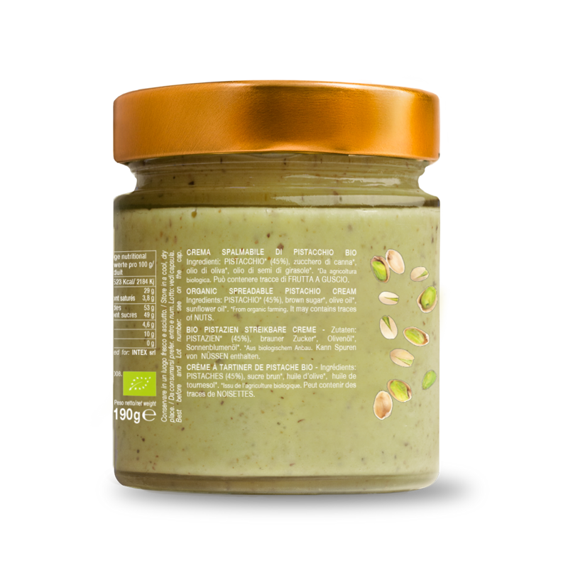 Sweet pistachio cream 45% organic 190g
