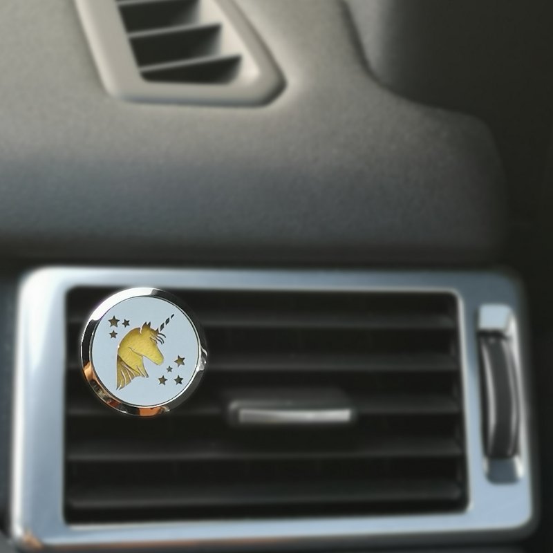 Car Diffuser Clip'Arôme - Unicorn - Stainless Steel with Blotters - Decorative Aromatherapy Accessory - Gift Idea