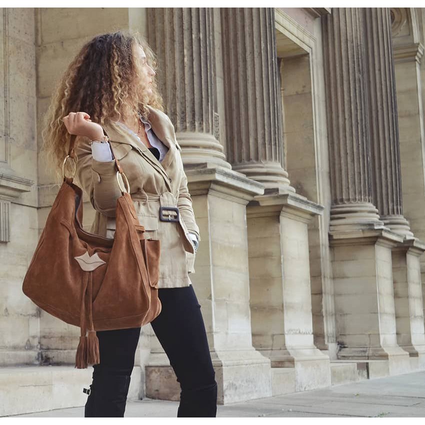 Bolso tote XXL Soft MIKI camel