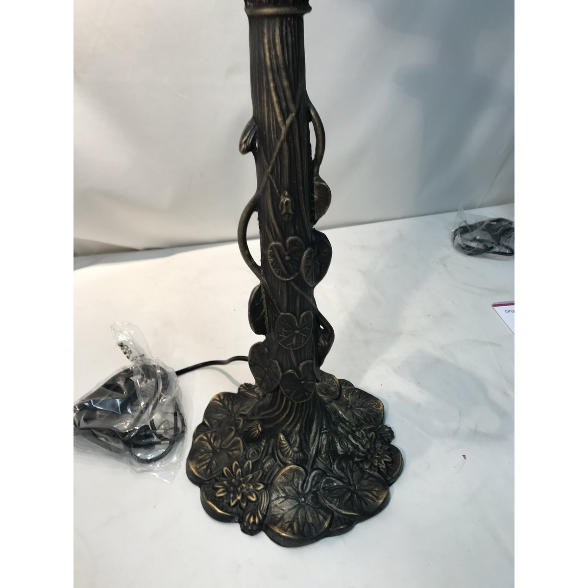 Large table lamp Tiffany rubber base diameter 40 cm Belle Amber series LG232320