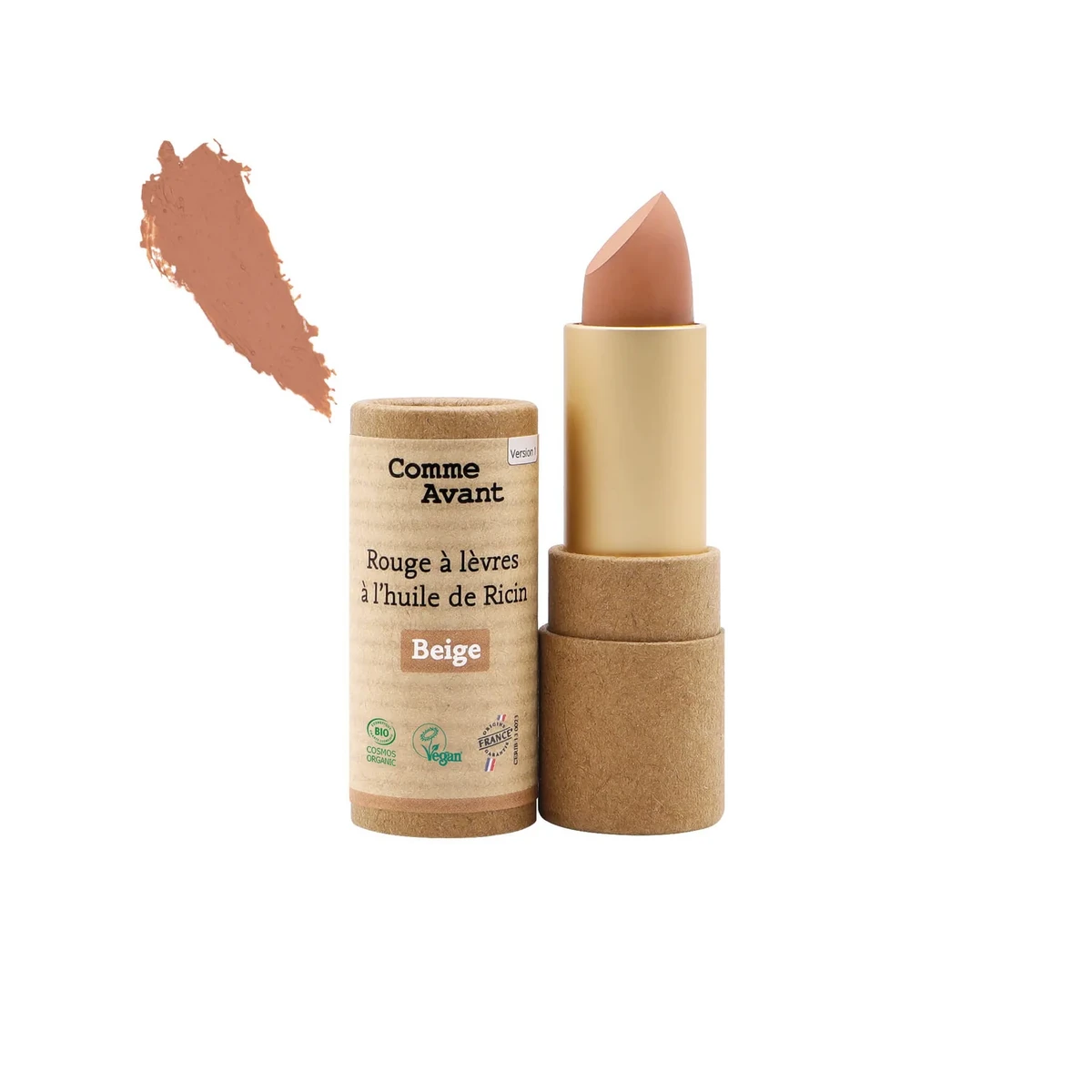 Organic lipstick with castor oil