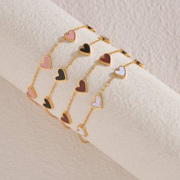 Ins Love armband roestvrij staal druipend hart armband mode Valentijnsdag sieraden cadeau