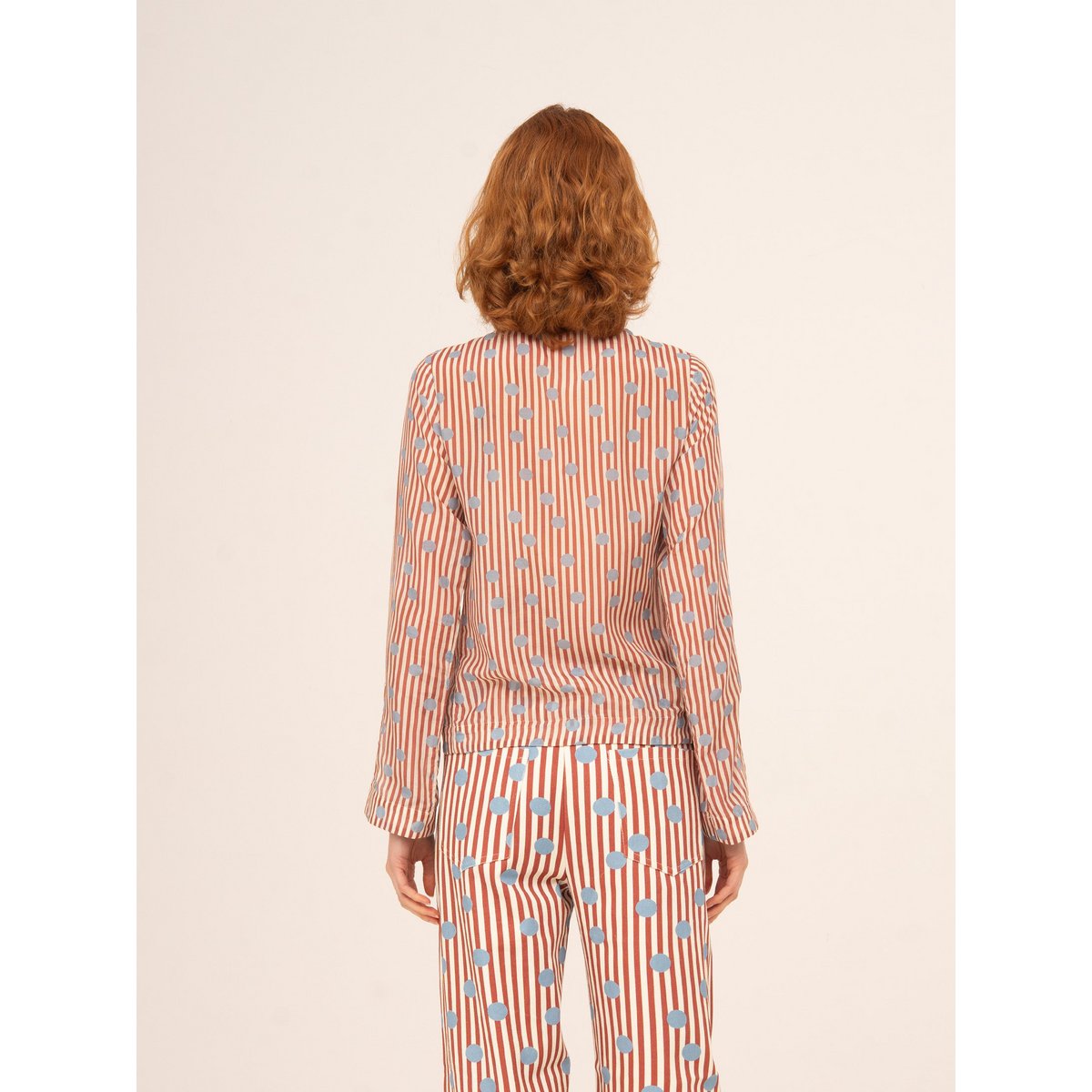 Pop rood gestreept shirt