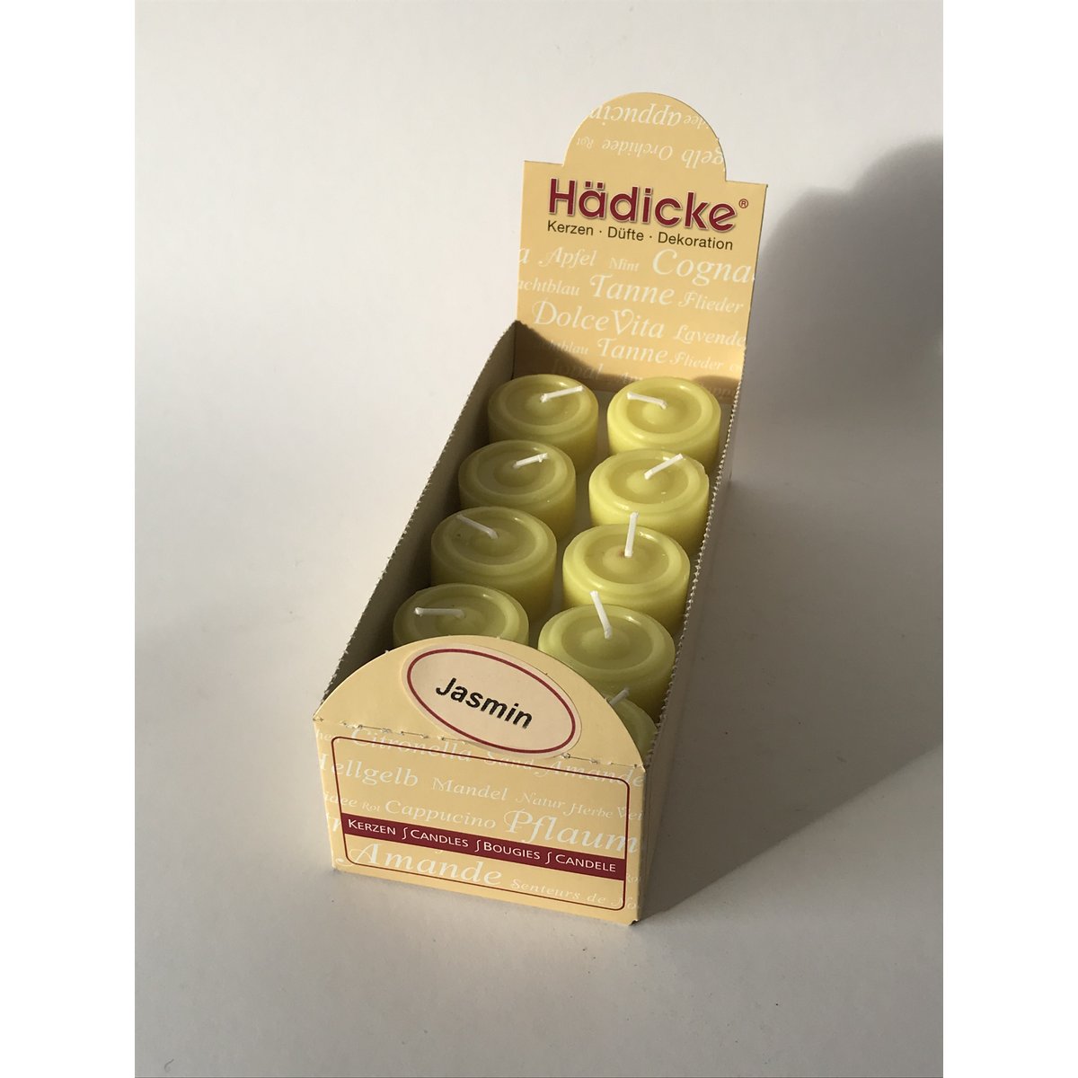 Scented tea light jasmine, 20 pcs / box