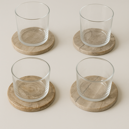 Onderzetter van versteend hout - Nordic Light