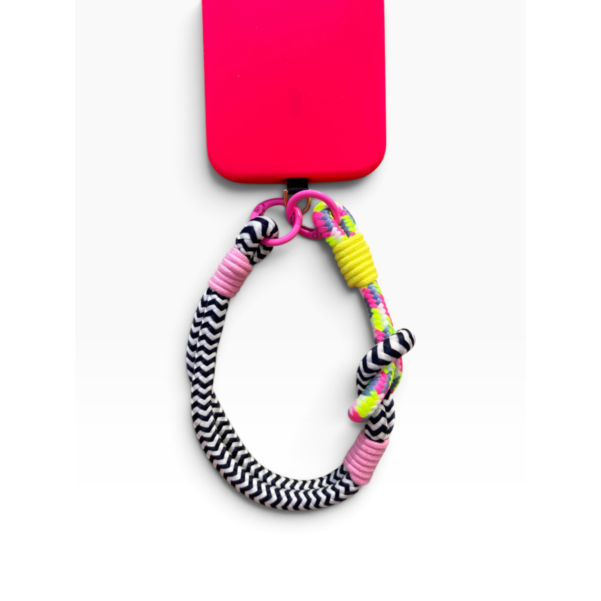Keychain - cell phone chain 'LUJA' - red-white