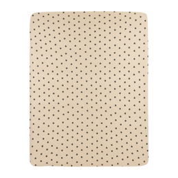Hoeslaken Jerseydruck Sweet Heart Soft Sand/Schwarz 70x140/150cm