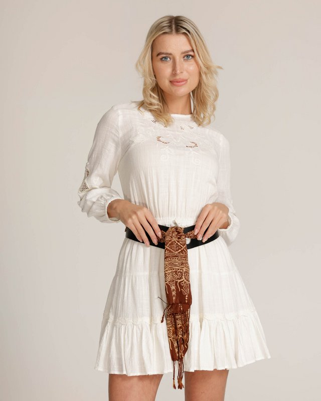 MADE TO ORDER Emi | Customizable Scarf Loops Leather Belt
