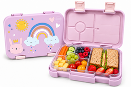 Children's lunch box leak-proof with compartments - Bento lunch box kindergarten BPA free - rainbow - JENARD