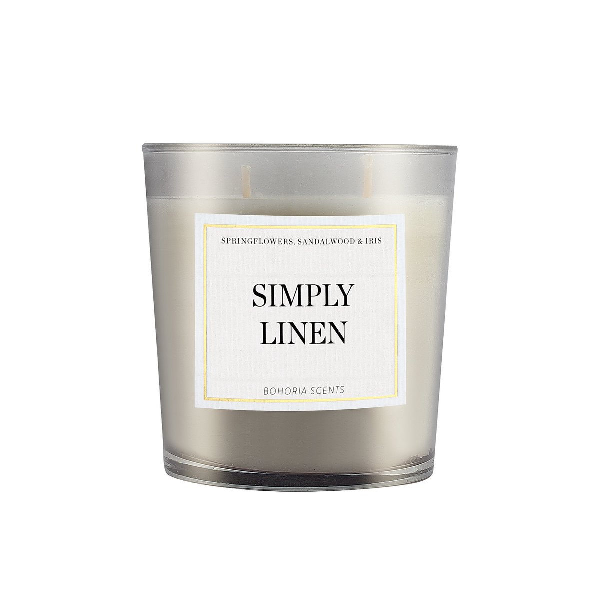 Simply Linen scented candle 230g – fresh laundry, natural wax, 50h