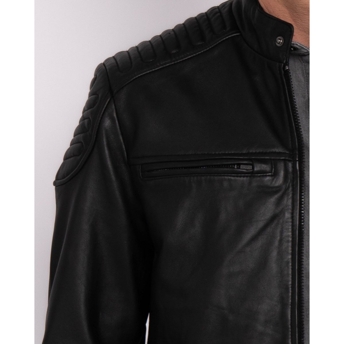 Hobbs │ Veste de moto en cuir masculin