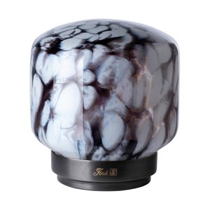 LED light ECLIPSE glass iron galvanized polyethylene brown white blue-green diameter 19.5 cm height 21 cm