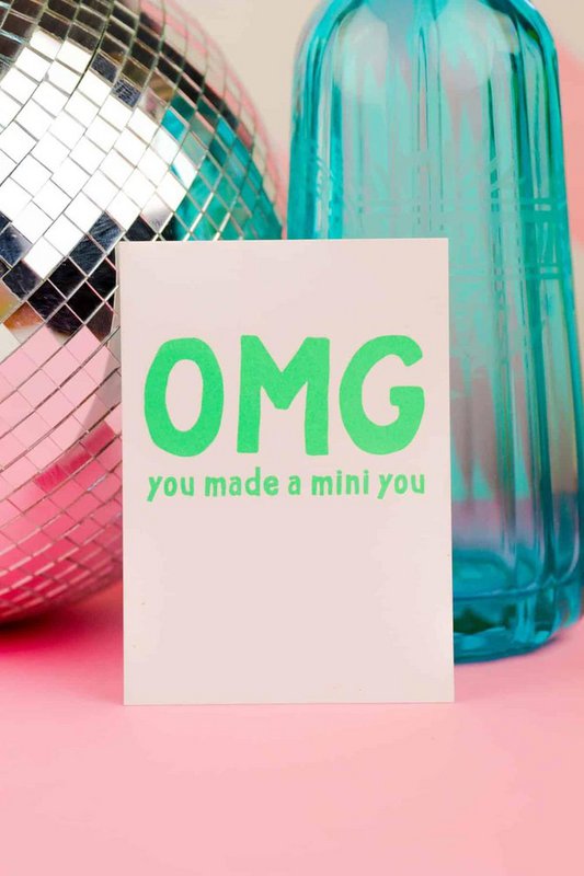 Riso print Omg du har lavet en mini you groen