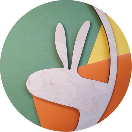 Bague en bois Pâques pour fleurs (sèches)
