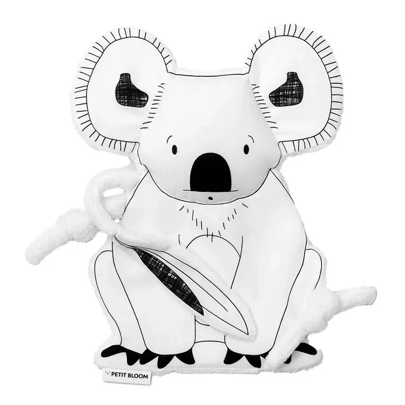 Sort og hvid koala dyne