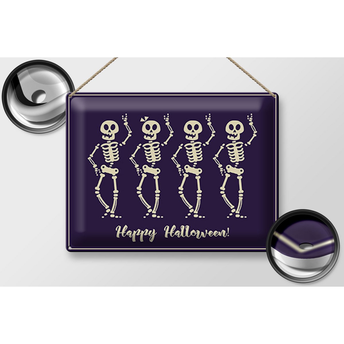 Blechschild Halloween 40x30cm Happy Halloween Fest
