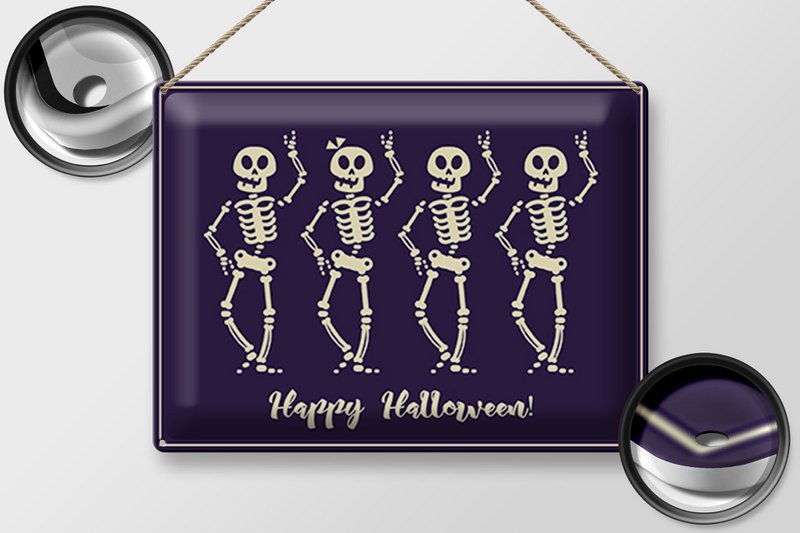Blechschild Halloween 40x30cm Happy Halloween Fest